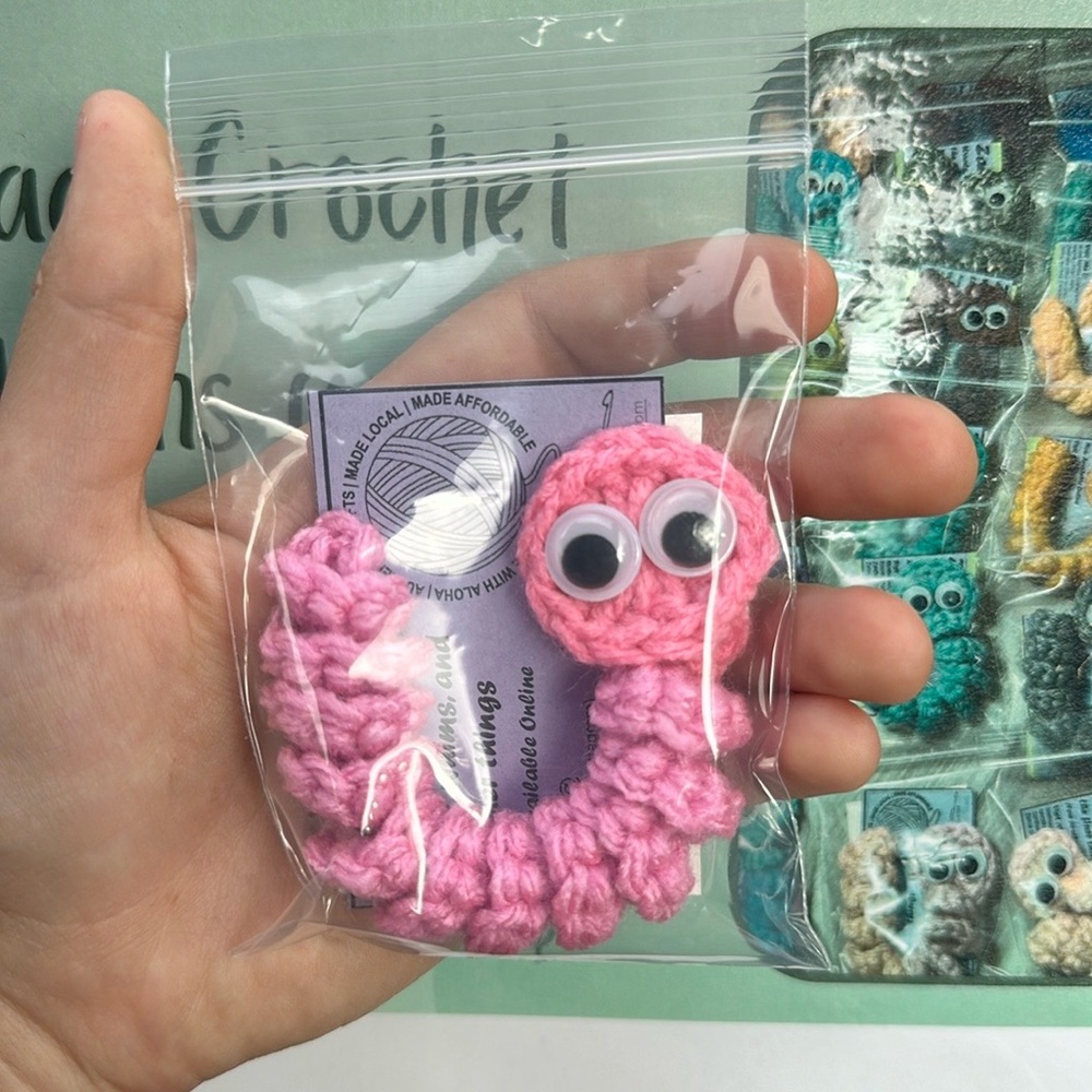 Handmade Crochet Worry Worm